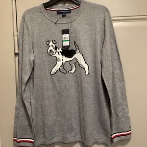 Tommy Hilfiger Women's Cotton Terrier Crewneck Sweater, size L